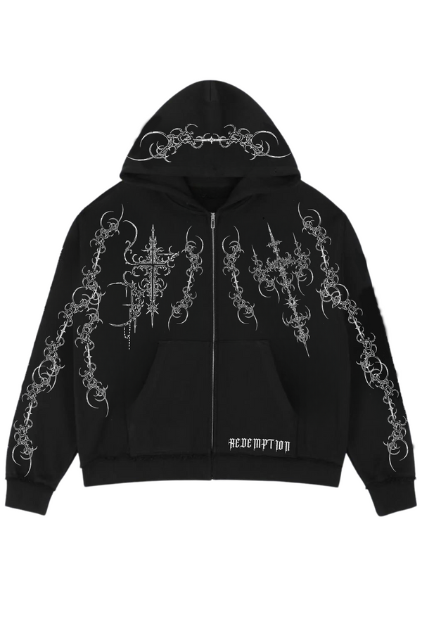 BLACK "REDEMPTION" ZIP UP