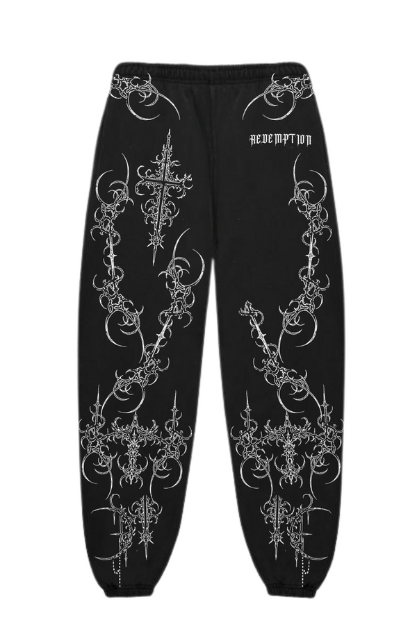 BLACK "REDEMPTION" SWEATPANTS