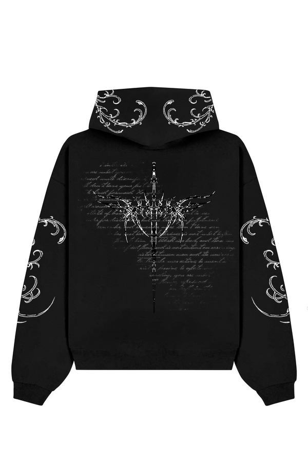 BLACK "HONOR" ZIP UP